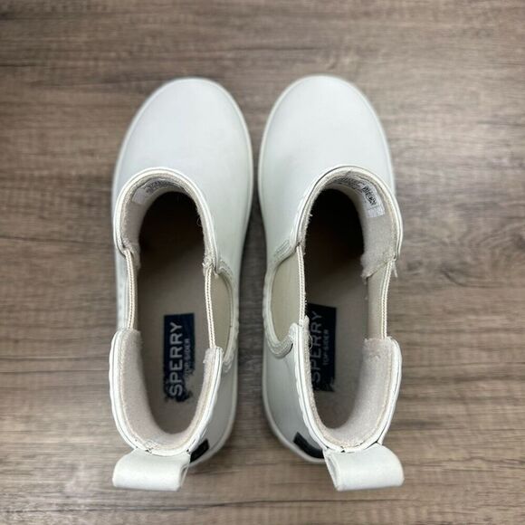 Sperry~Youth Girls~”Torrent Chelsea” White Matte Waterproof Rain Boots~Size 3.5/ - Picture 6 of 9